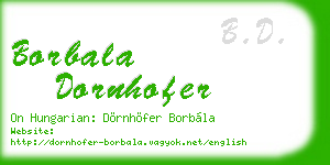 borbala dornhofer business card