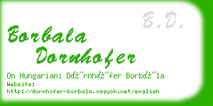 borbala dornhofer business card